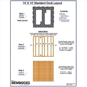 Dewdocks Standard Dock (Beige Blue,14 X 14-Feet) by