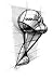 Pencil's Sketch the Spaceship - 18H x 12W - Peel and Stick Wall Decal by Wallmonkeys