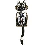 Animated Cat Wall Clock With Moving Eyes and Wagging Tail