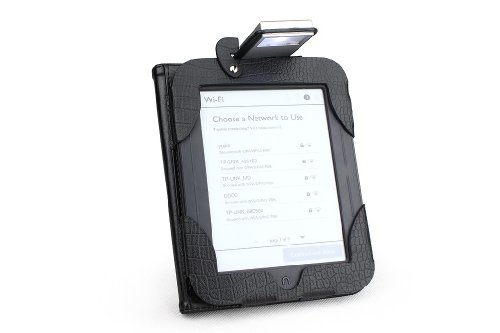 Nook Simple Touch Lighted Leather Cover Case 