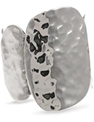 Sterling Silver Hammered Oval Ring
