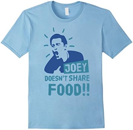 Men's Joey Doesn't Share Food Friends TV Show T-shirt 3XL Baby Blue