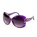 Serengeti Safari Oversized Fashion Stripe Sunglass - 688 - Purple Cream Stripe