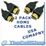 2 Pack of 6FT PS3 HDMI GOLD PLATED CABLE