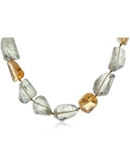 Nava Zahavi Green Amethyst Center Amethyst and Citrine Necklace
