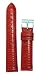 Ladies' Genuine Lizard Watchband - Color Red Size: 18mm Watch Band