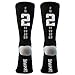 ChalkTalkSPORTS Custom Team Number Socks | Adult Athletic Performance Socks | Black | 22