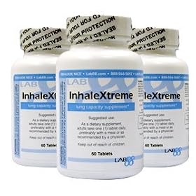 InhaleXtreme - Lung Capacity Supplement - 2 Bottles Plus 1 Free! - By Lab88 by InhaleXtreme