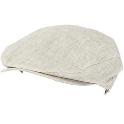 New Cotton Linen Duck Bill Lined Ivy Cab Cap Hat Medium Large Natural
