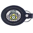 Oakland Athletics Large Leather/Pewter Key Ring