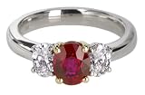 Platinum and 18k Yellow Gold Ruby and Diamond Ring (1.51 ct ruby center, 0.73 cttw diamonds), Size 6