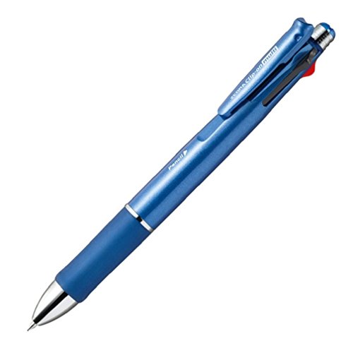 Zebra P-B4SA2-BL Multi-Functional Pen, 4 Colors + Sharp Clip-On Multi 1000, Blue