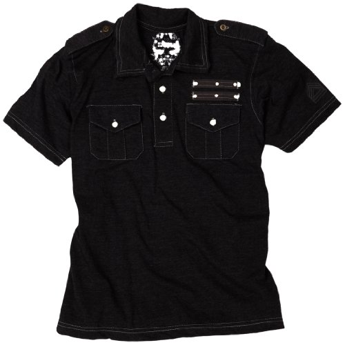 Modern Culture Boys Short Sleeve Surplus Polo Tee, Charcoal, XLxB1