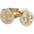 14K Yellow Gold Fleur de Lis Cufflinks