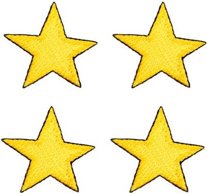 Expo Iron-on Embroidered Applique Patches, BaZooples Star, 4-Pack