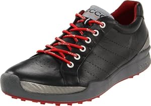 ECCO Men's BIOM Hybrid Golf Shoe,Black/Brick,45 EU/11-11.5 M US
