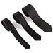 3er Set Krawatten Schlips 3cm + 5cm + 7cm schwarz MasQline