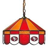 NFL San Francisco 49ers 16-Inch Diameter Stained Glass Pub Light