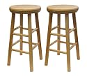 Winsome Wood 24-Inch Swivel Seat Barstool with Natural Finish, Set of 2