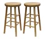 Winsome Wood 24-Inch Swivel Seat Barstool with Natural Finish, Set of 2