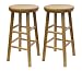 Winsome Wood 24-Inch Swivel Seat Barstool with Natural Finish, Set of 2