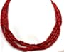 Coral Necklaces 4 Strands Coral beads beaded necklace 17" long