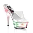 Pleaser Shoes Women's KISS-201LT, 6" Stiletto Heel Lite-Up Platform Slide