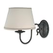 Royce Lighting RW2195ORB Williamsburg Swing Arm One-Light Wall Bracket Oil Rubbed Bronze with Beige Shade