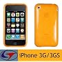 Logotrans Circle Series Silikon Cover orange und Displayschutzfolie f�r Apple iPhone 3G / 3Gs