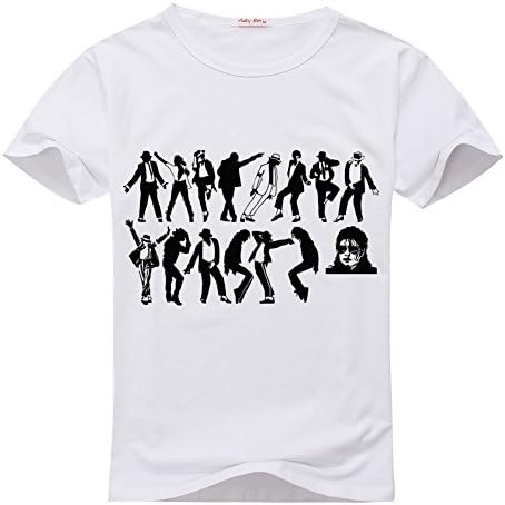 NOBITA Fashion Customized Michael Jackson Kid's Classic T-shirtSmall/5Y-6Y White