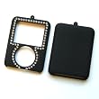 Apple iPod Nano 3 III (3rd Generation) Rubberized Snap On Protector Hard Case Leather Paint Cover W/ Diamond Black