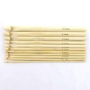 ThinkBamboo-15cm-6-Bamboo-Crochet-Hooks-11-sizes-3mm-10mm-Select-Finish