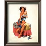 Pin-UpGirlwithTowelFramedFramedArtPosterPrintbyVaughanBass,12x15