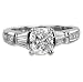 1.00 CT CUSHION CUT DIAMOND RING G SI1 - IDEAL CUT