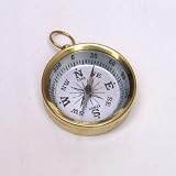 REAL SIMPLE...HANDTOOLED HANDCRAFTED BRASS POCKET COMPASS!!