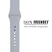 FanTEK Apple Watch Band Soft Silicone Sport Style Replacement iWatch Strap for Apple Wrist Watch 42mm Models - Medium/Large - Fog
