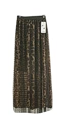 Chiffon Leopard Print Striped Print Maxi Dress 