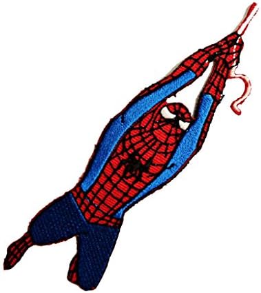 Spiderman Action-figure Comic-figure Superhero Comic Cartoon Patch ''3 x 12,2 cm'' - Embroidered Iron On Patches Sew On Patches Embroidery Applikations Applique