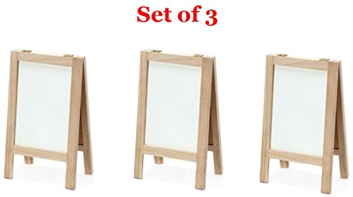 Bradforth - Set of 3 - Chalkboard and Whiteboard Easel (5" X 10")