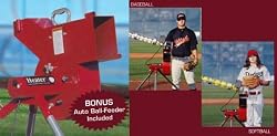 Heater Baseball/Softball Combo Pitching Machine With Auto Feeder