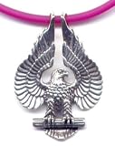 18 Fuschia Eagle Necklace Sterling Silver Jewelry