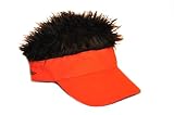 Flair Hair Black Hair Visor, Red