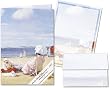 On the Beach, Shinnecock c. 1895 - Stationery Gift Set (20 sheets and 12 envelopes)