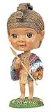 BOY W/ FEATHER COAT - DASHBOARD DOLL BOBBLE HEAD - NODDING HEAD