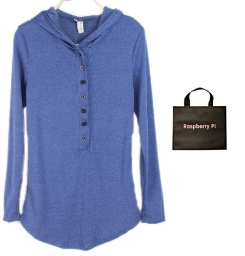 (ラズベリーパイ)RaspberryPi レディース トップス ライトパーカー ボタン シャツ オリジナルエコバッグセット sq30rp