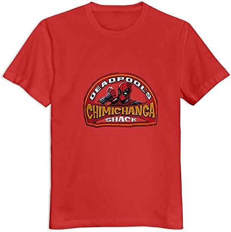 Fashion Men Deadpool Chimichanga Shack T-shirt XXL Red