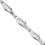 14K White Gold 3 ct. Round and Baguette Cut Diamond Bracelet