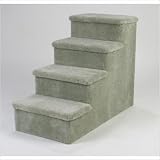 Heavy Duty Pet Stairs - Four Step Color: Grey, Hinged Steps: None, Wheels and Handle: No