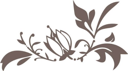 Imagen principal de Etiqueta de la pared f63 flores muy bonitas con adornos elegantes 120x67 cm
