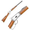 Model 1892 Lever Action Old West Rifle - Full Size Replica of Classic Western Long Gun with Antiqued Grey Finish